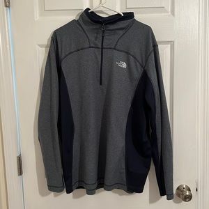 North face blue Large 1/4 zip